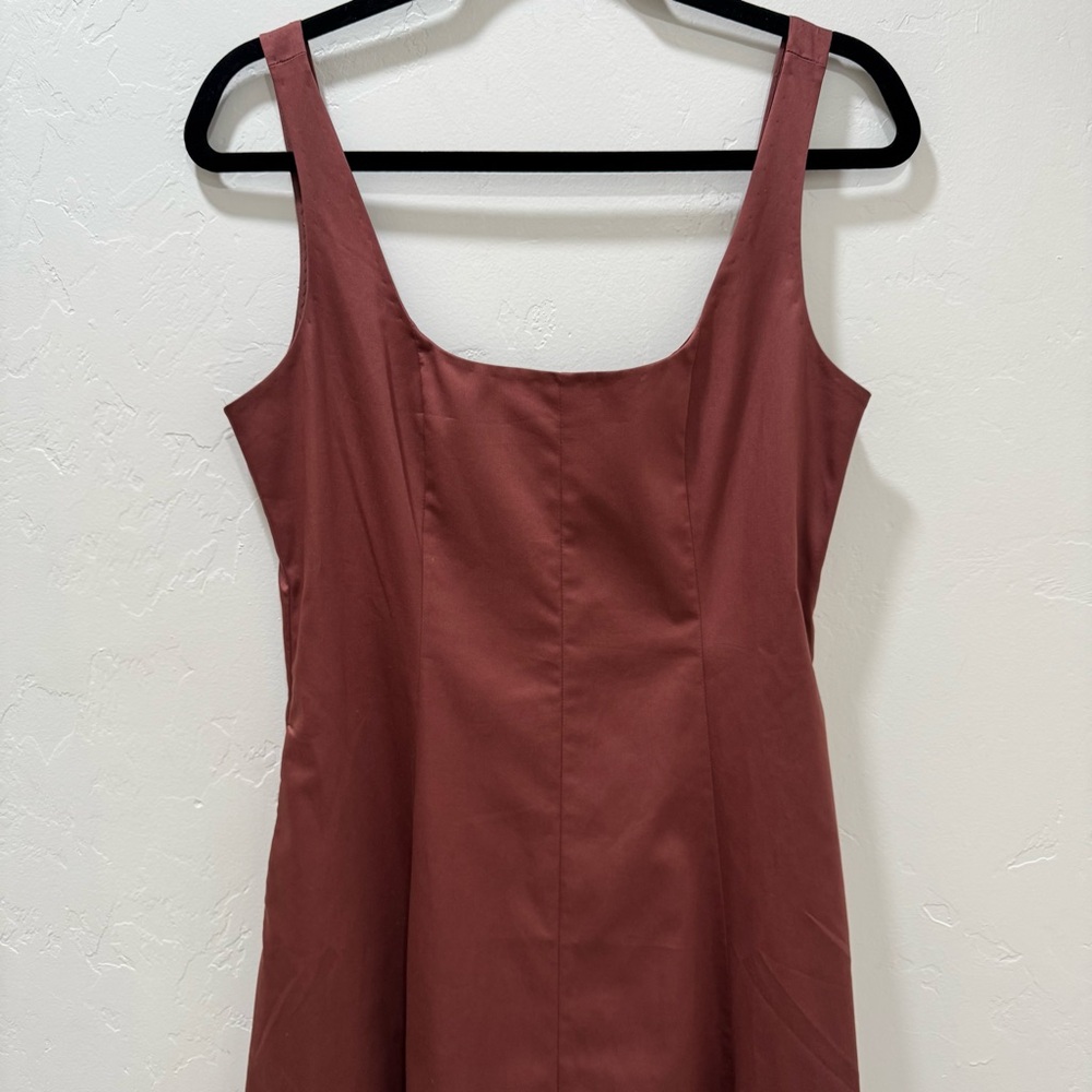 NWT Club Monaco Wide Neck Panel Dress Red Women's 8 A Line Pockets Classic - Picture 3 of 16